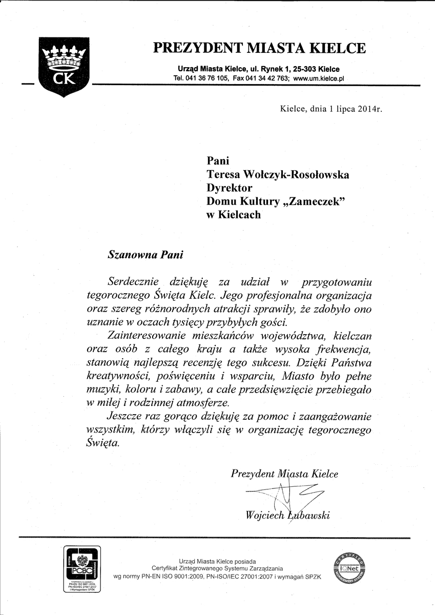 podziekowania